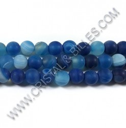 Stripped agate Blue matte,...