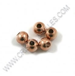 Beads 08mm, Stainless Rose...