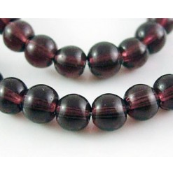 Glass round Dark purple 8mm...