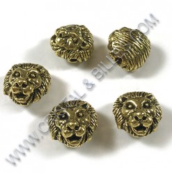 Metal bead Lion 12x13x9mm,...