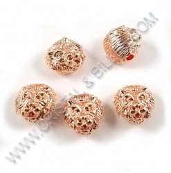 Metal bead Lion 12x13x9mm,...