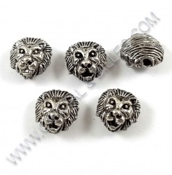 Metal bead Lion 12x13x9mm,...