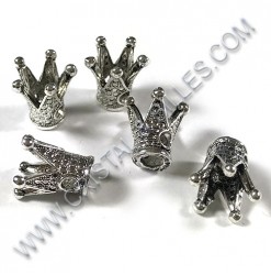 Metal bead Crown 13x12mm,...