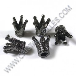 Metal bead Crown 13x12mm,...