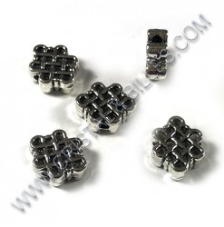 Metal bead 11x9x4mm, Black...