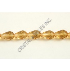 Glass drop Topaz 14x10mm -...