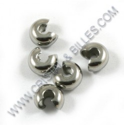 Crimp cover 4mm, Stainless...