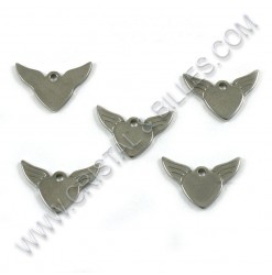 Charm Wing-heart 16x11mm,...