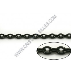 Ovale 3x4mm, Inox 304L noir...