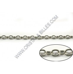 Oval 3x4mm, Stainless 316 -...