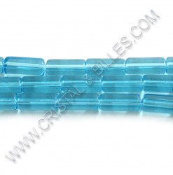 Verre tube 15x6mm, Bleu...