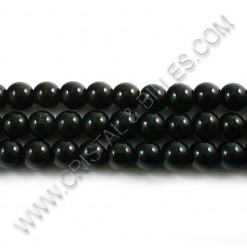 Glass round Black, 10mm -...