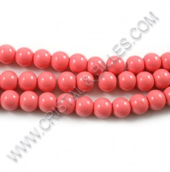Glass round Painted Coral...